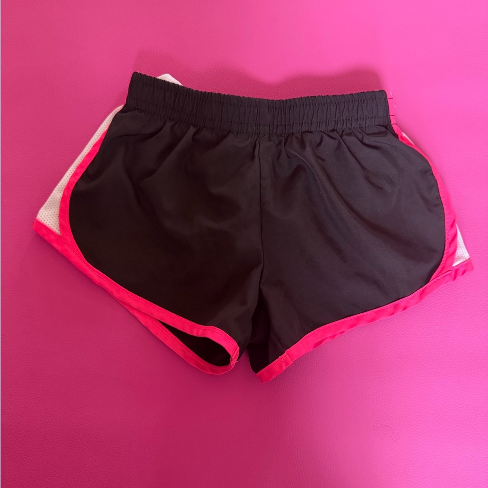NIKE Toddler Black and Pink Athletic Shorts